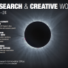Snapshot of 2023-24 CU Boulder Research & Creative Work cover featuring a solar eclipse image