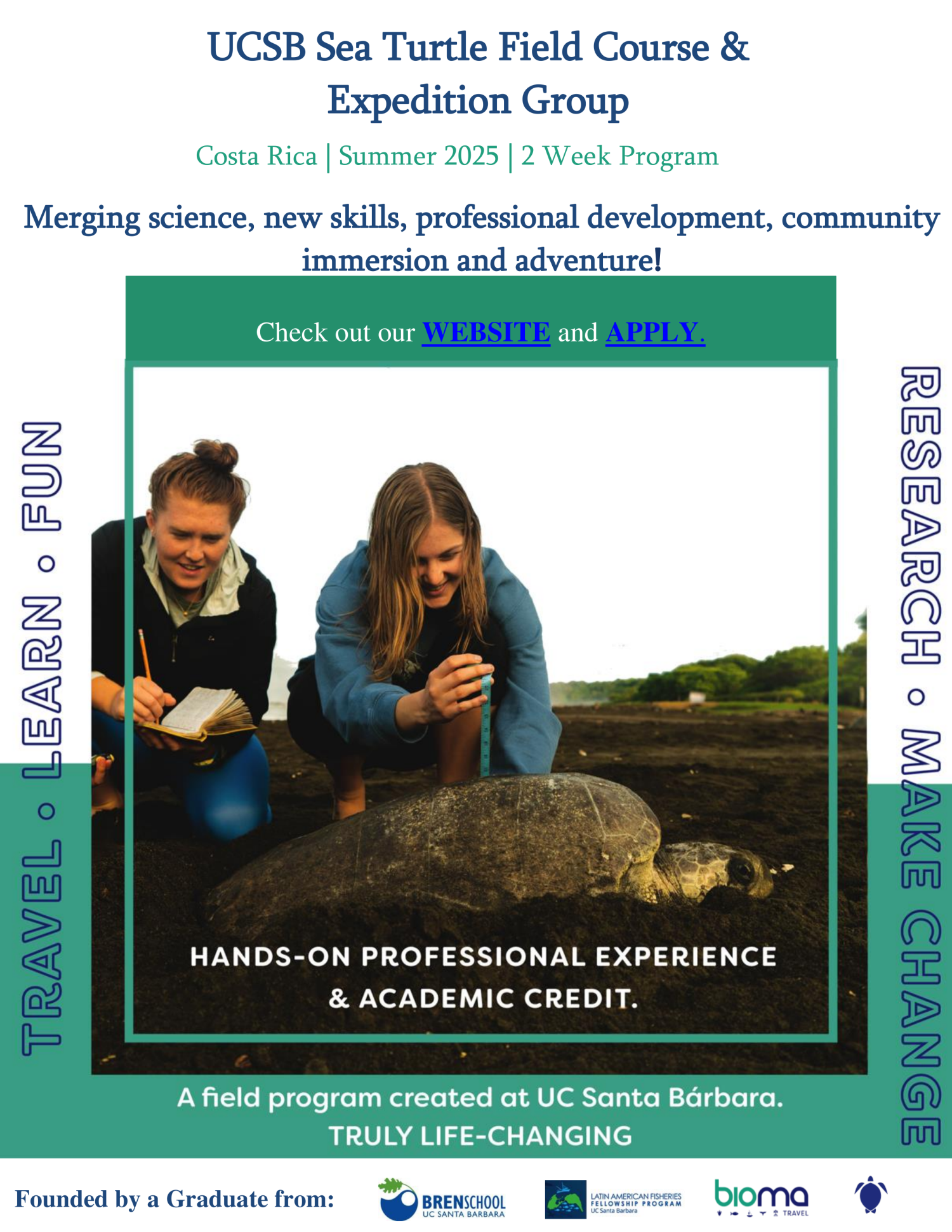 UCSB Sea Turtle Field Course Summer 2025