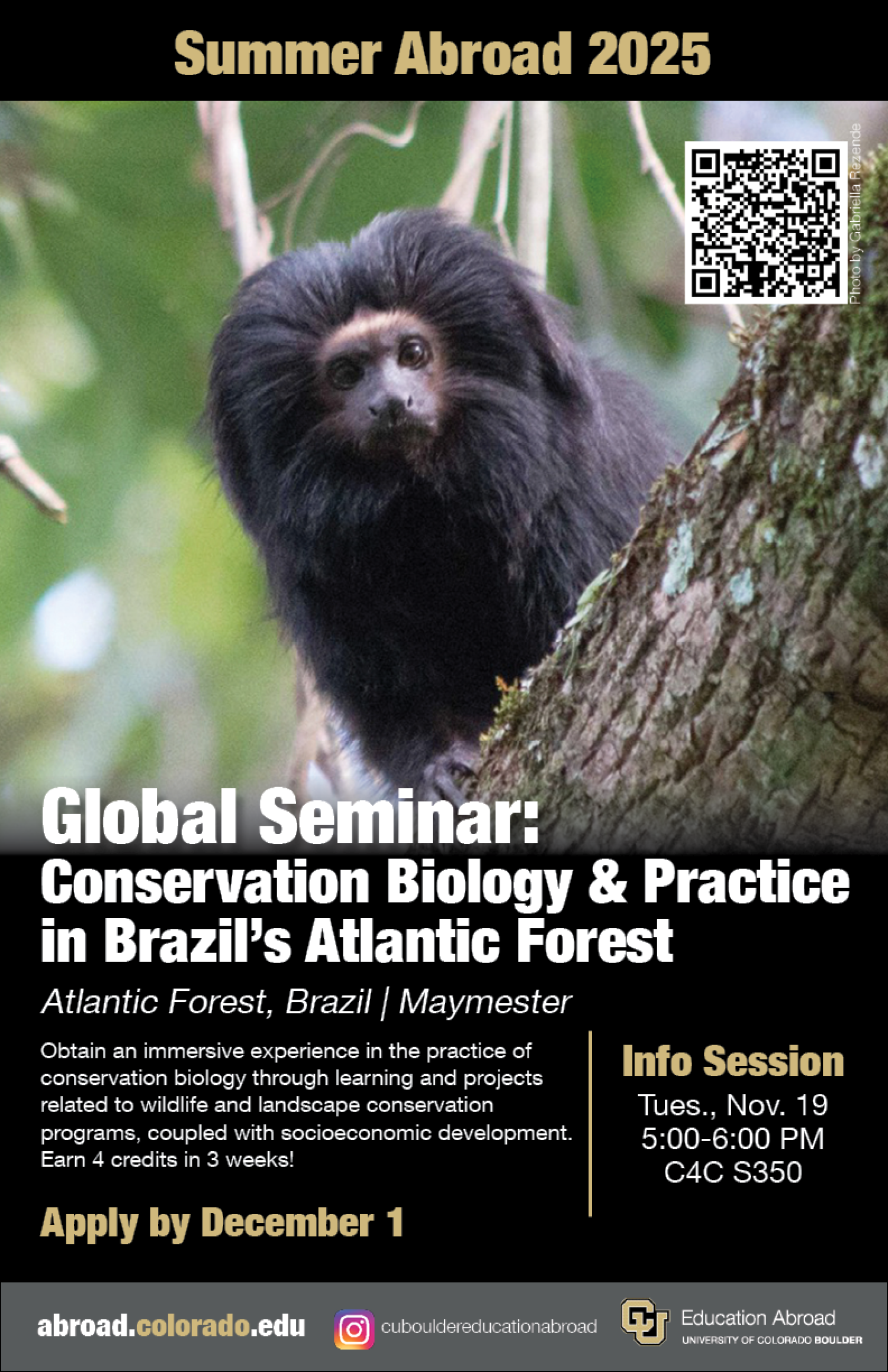 Conservation Biology Brazil Flyer info session