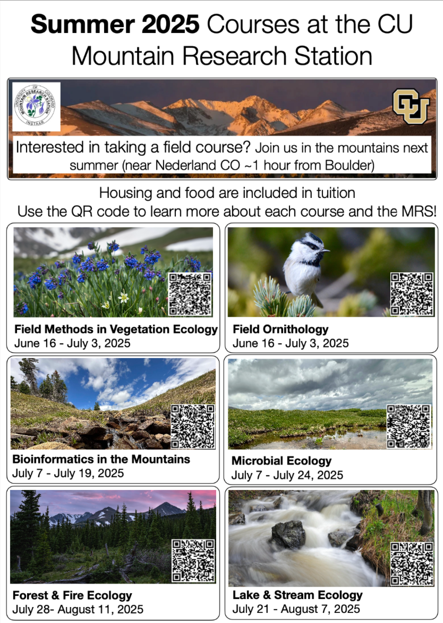 Summer 2025 Mountain Research Station Flyer