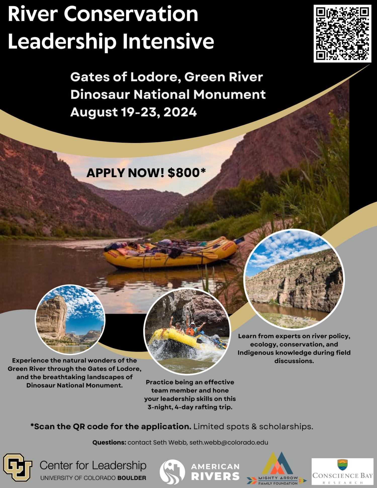 River Conservation Leadership Intensive flyer