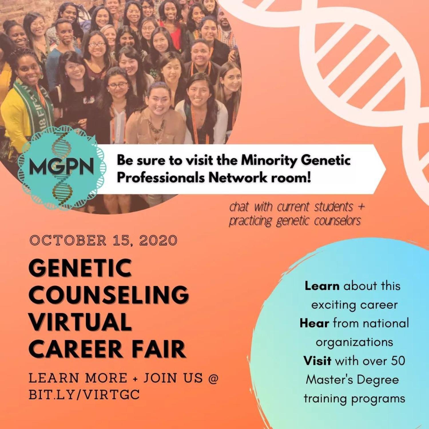 genetic counseling virtual career fair on 10/15