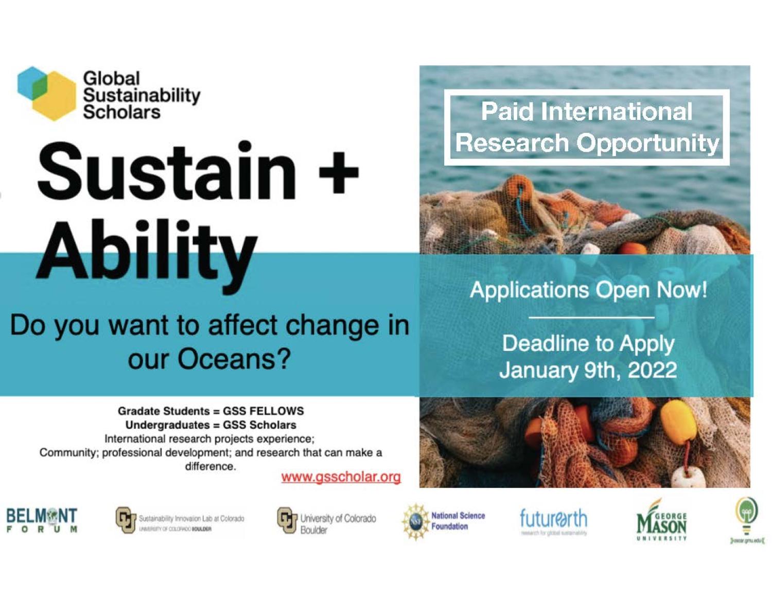 Paid Research Opportunity with Global Sustainability Scholars