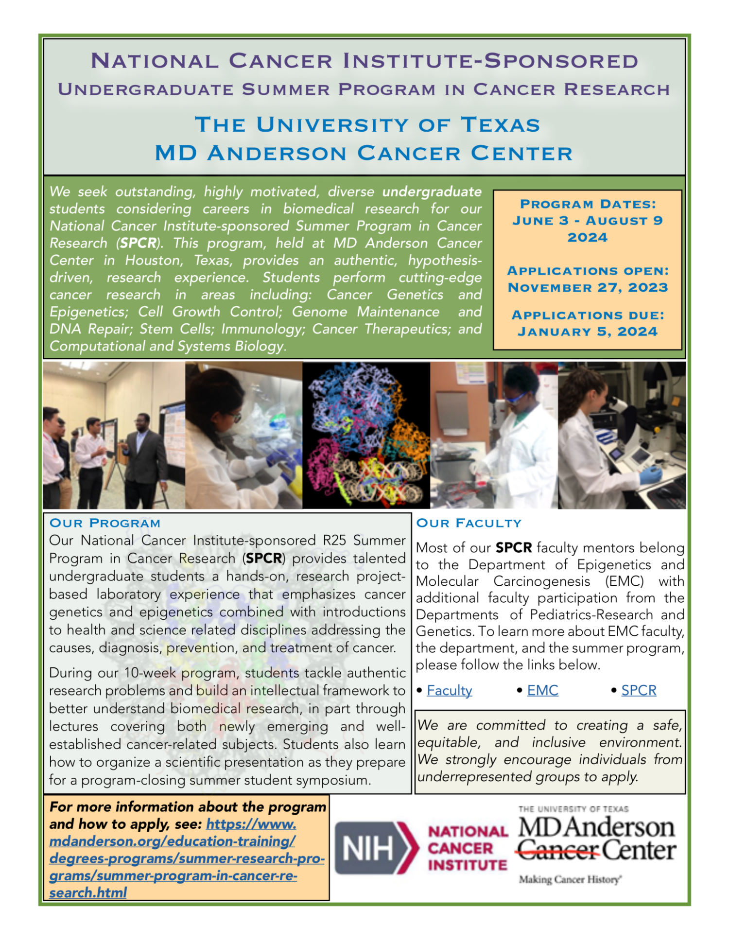 Summer Program in Cancer Research