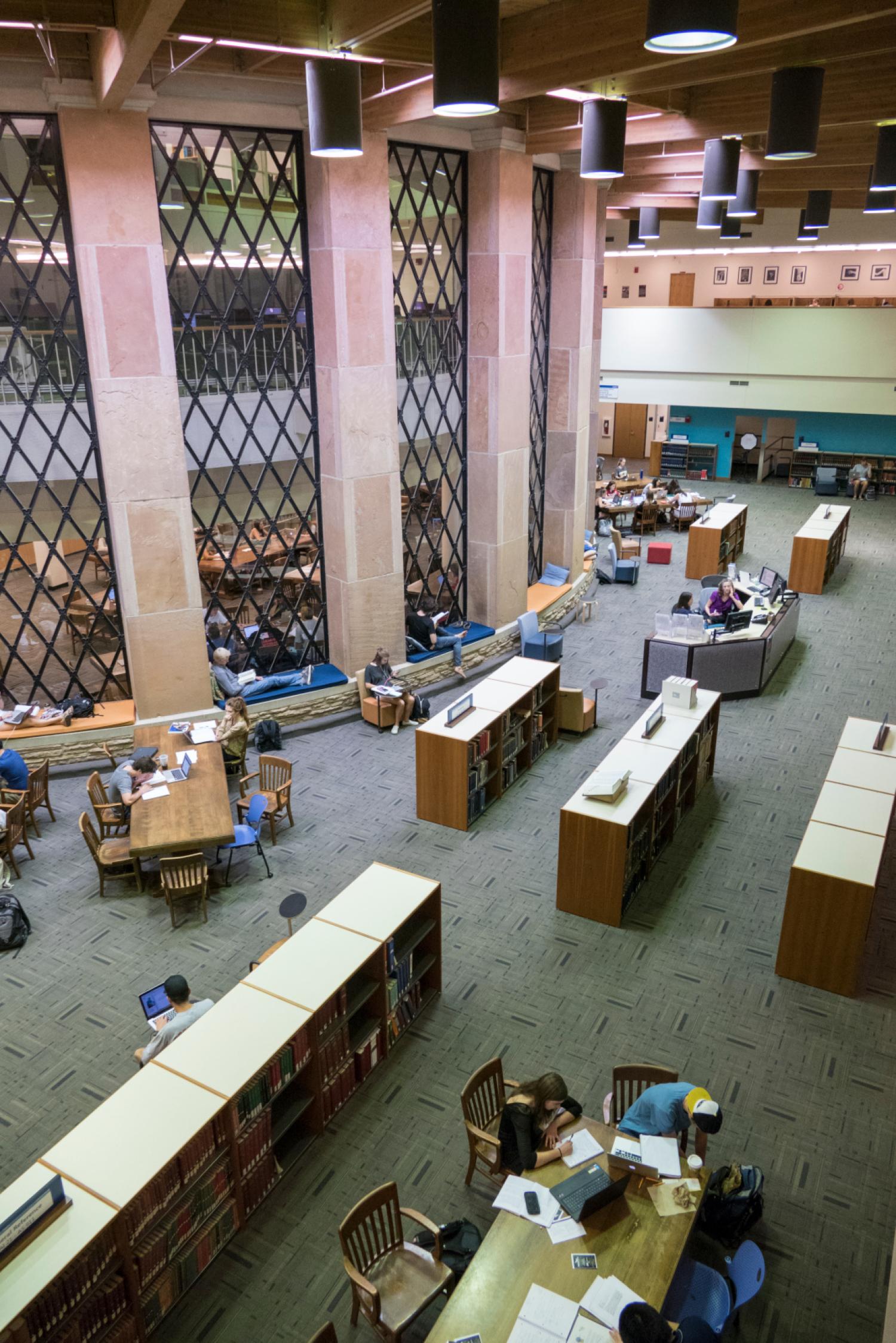 Students Studying in Norlin Library