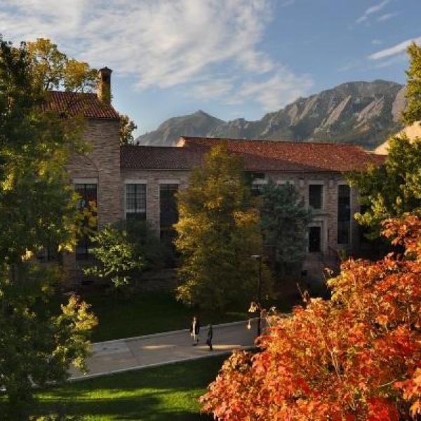 CU Boulder campus in the fall