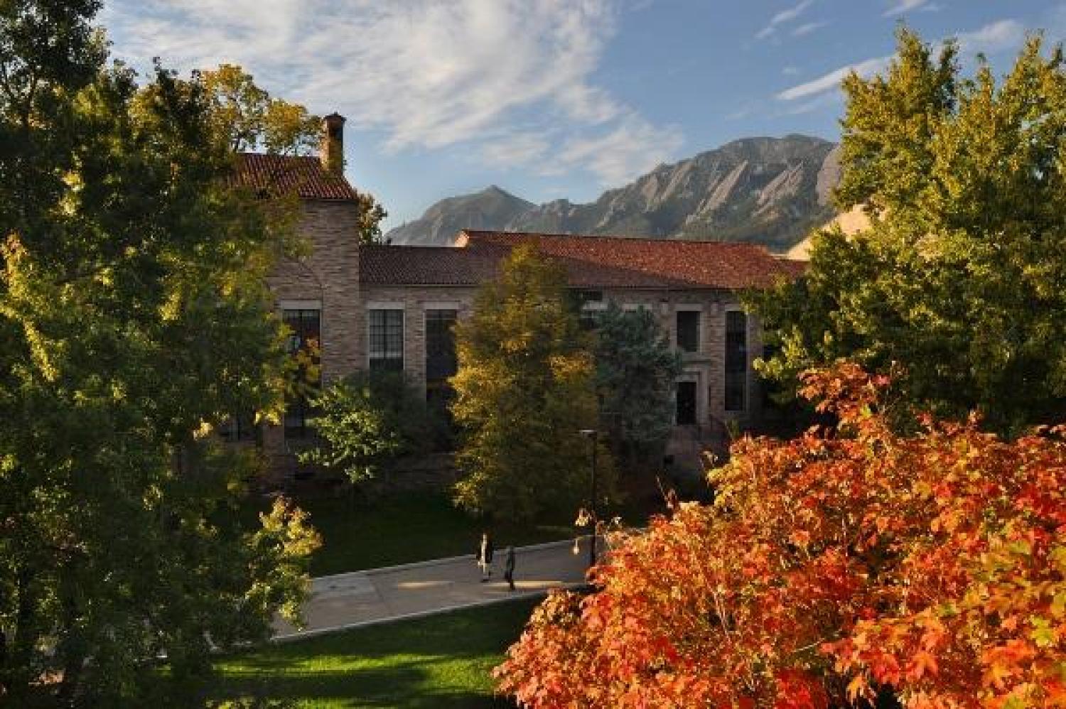CU Boulder campus in the fall