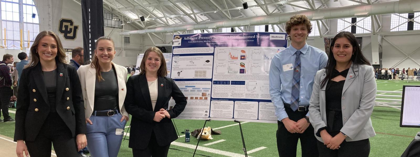 BME Team Hemoglobin photo with poster
