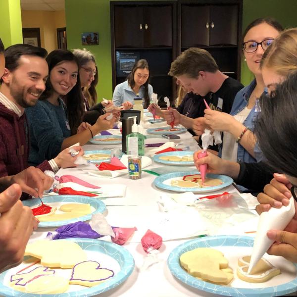 Cookie decorating at UEP welcome back event