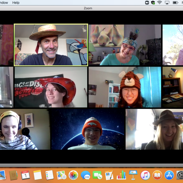 Hat party at virtual event