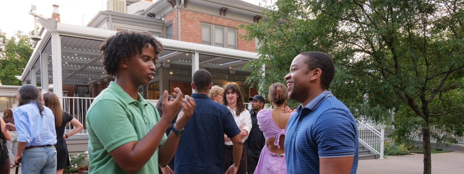Student & Beottcher Alum interacting