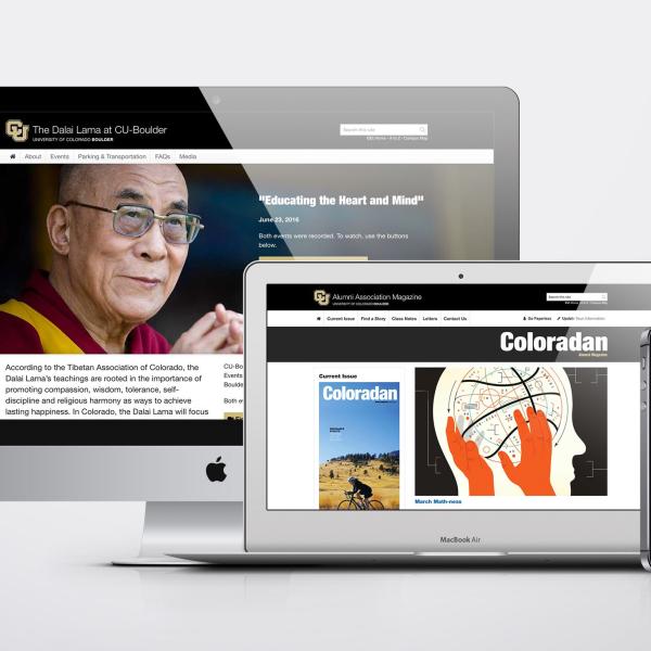 Digital examples on a variety of screen sizes