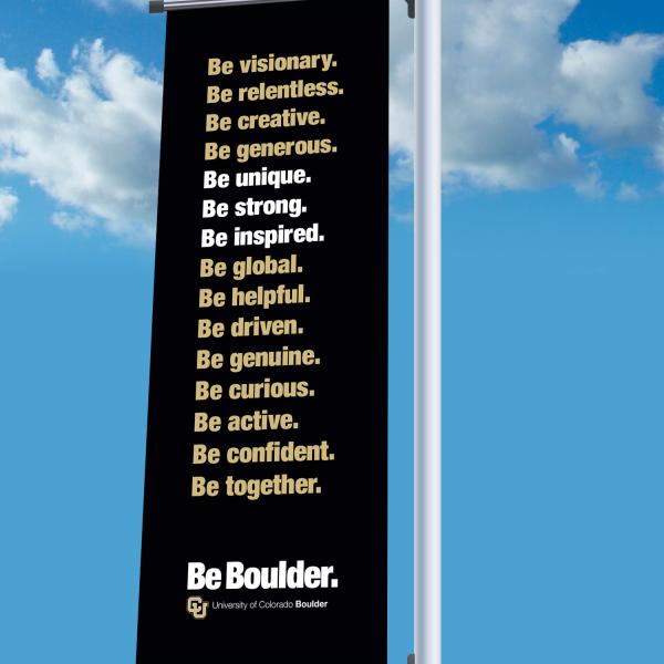 Banner with Be statements