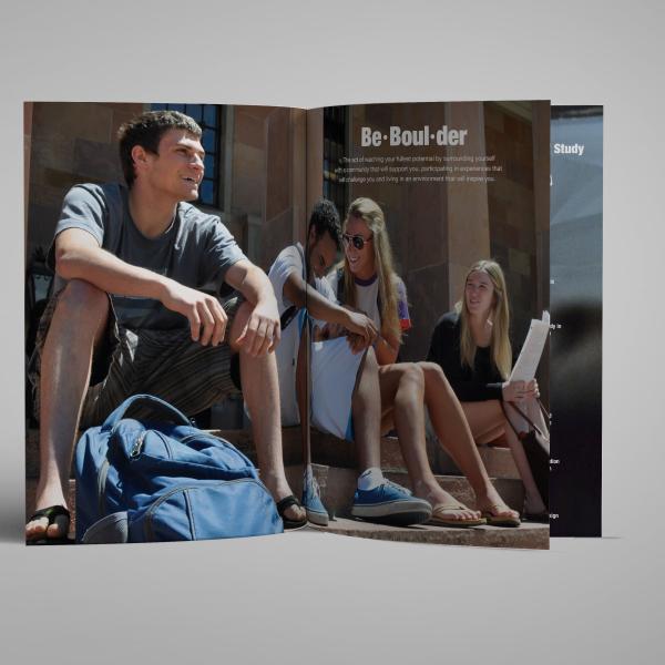 Interior pages of Admissions Viewbook brochure