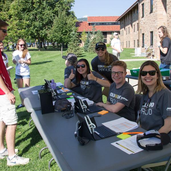 Event example: Move-in day welcome group at table