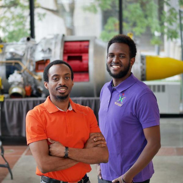 Portrait of two engineering students at the Integrated Teaching Lab