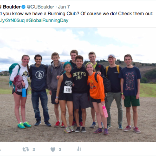Social media example: running club