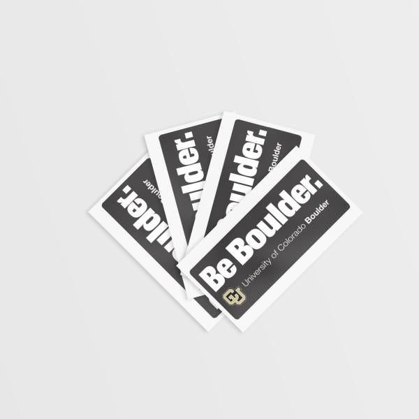 Be Boulder stickers