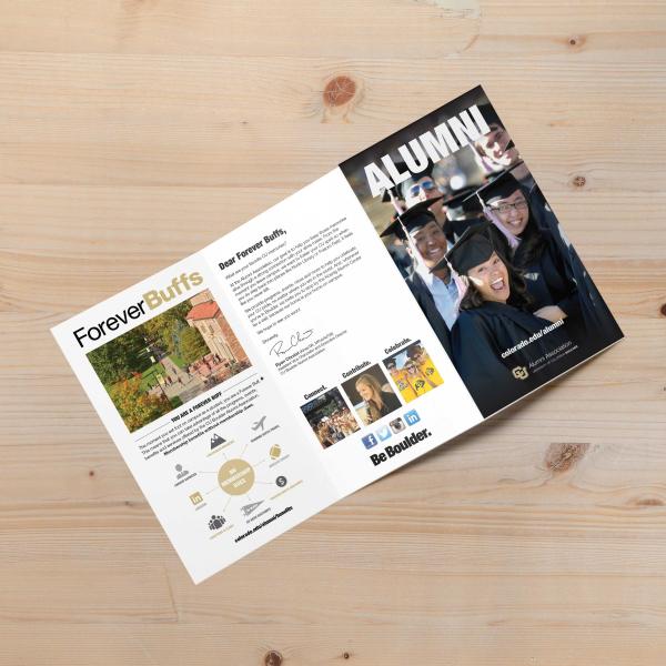 Alumni trifold brochure