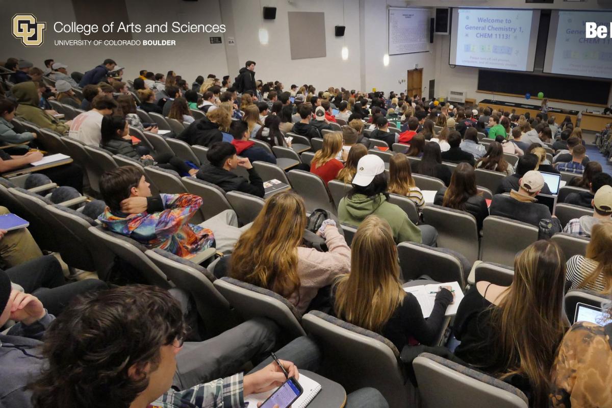 Students sitting in a lecture hall