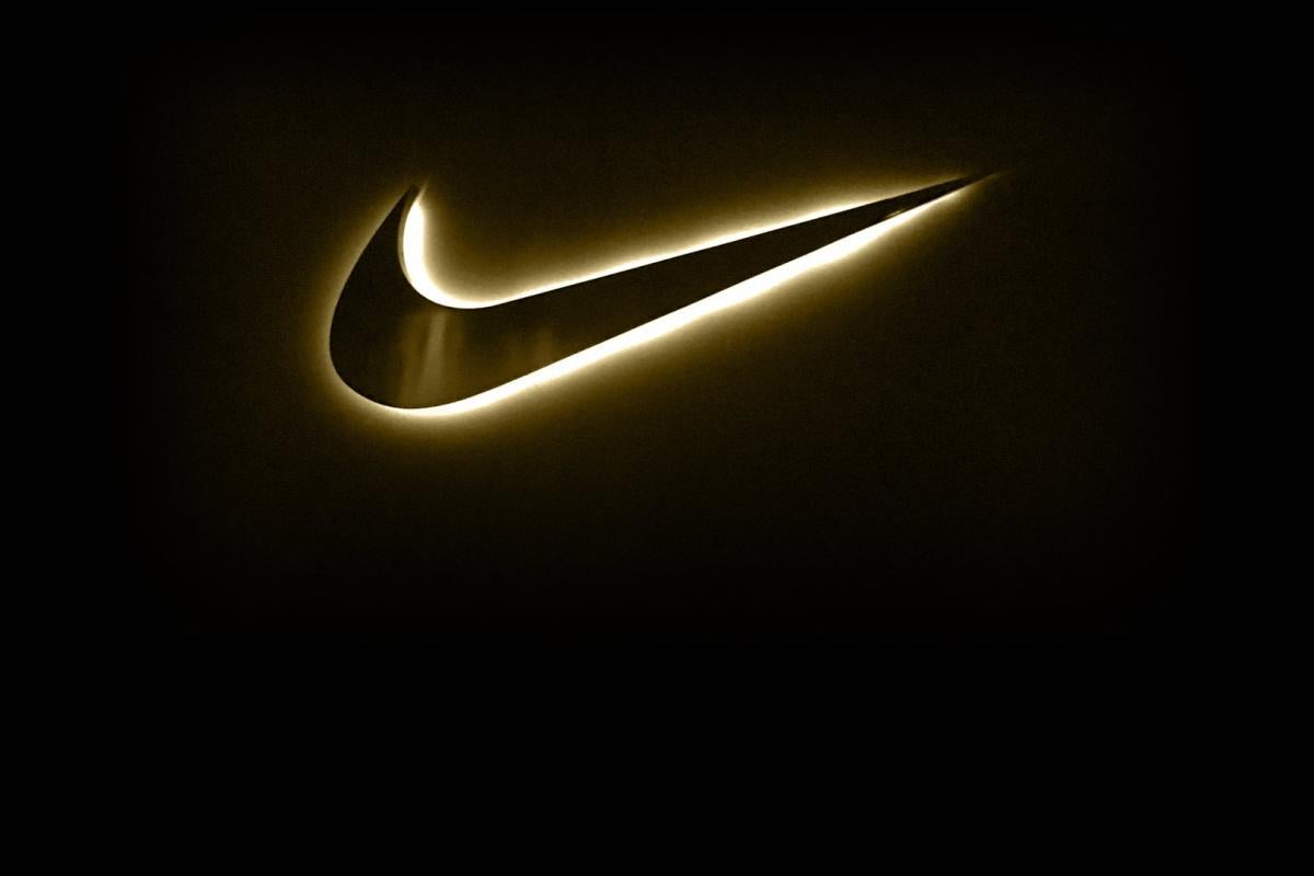 Backlit Nike logo