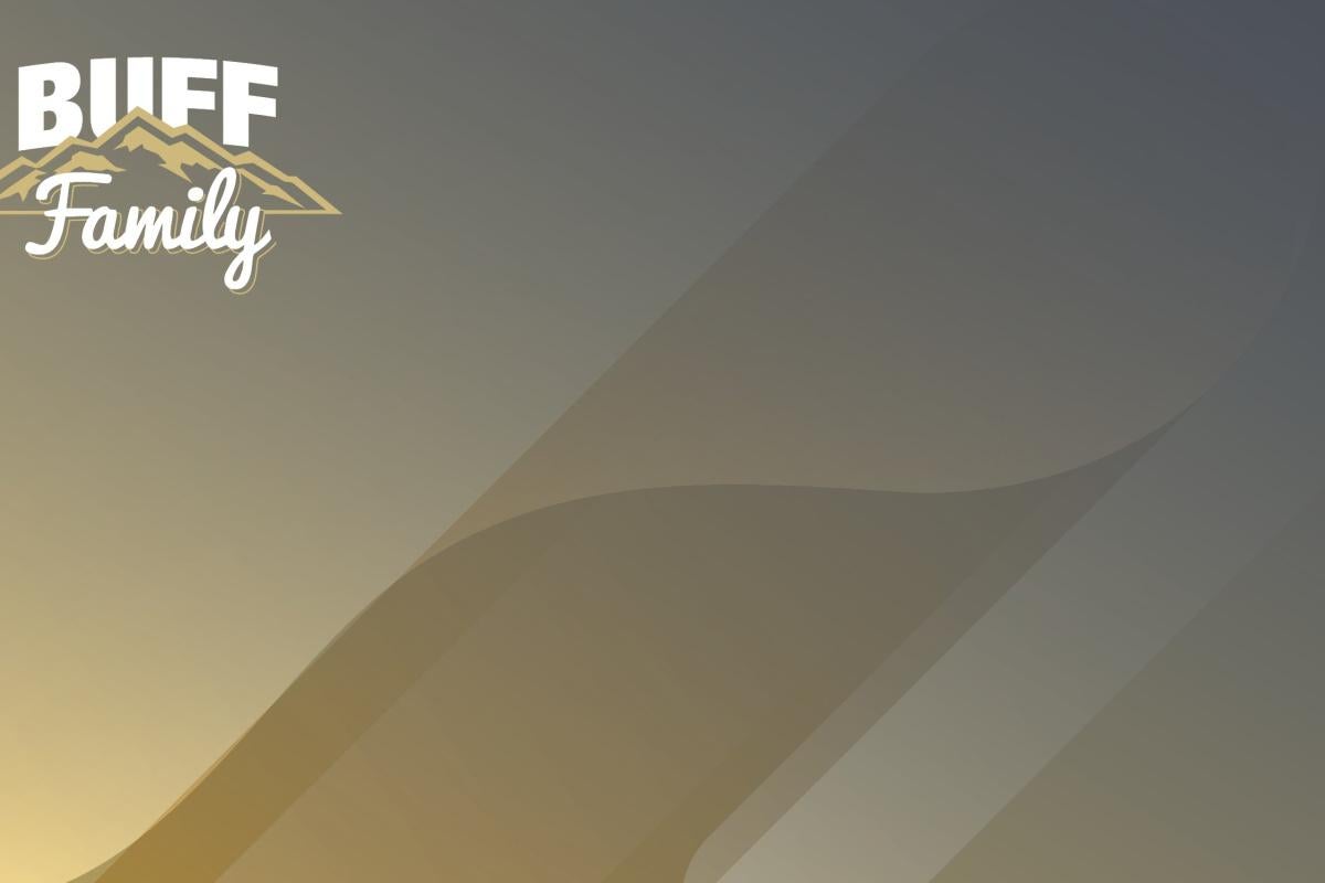 Graphic background with wording "Buff Family"