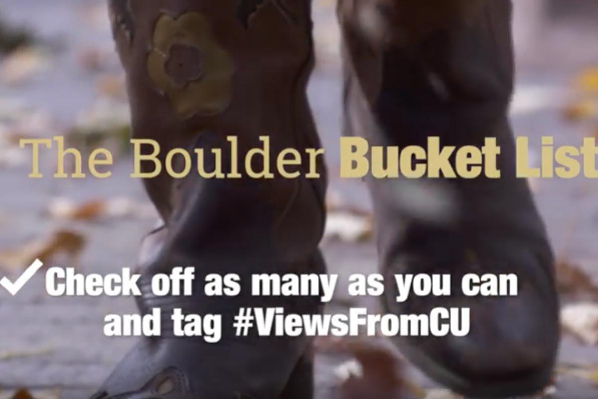 Video example: The Boulder Bucket List