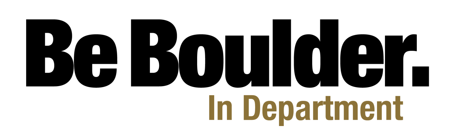 Be Boulder in Department on a white background using accessible gold