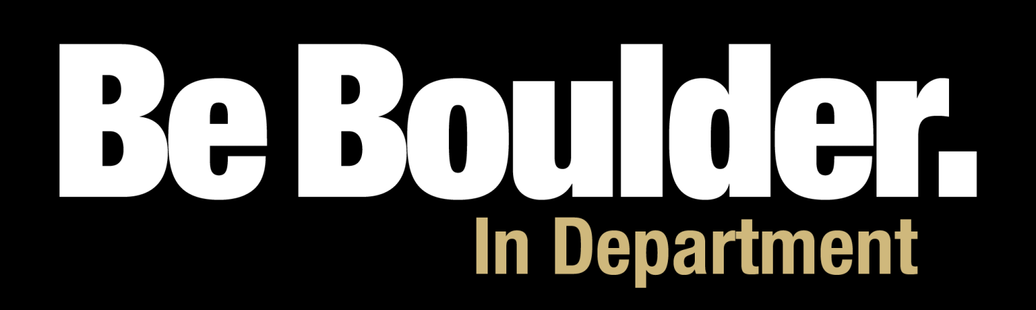 Be Boulder in Department on a black background
