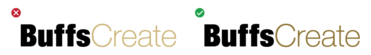 Buffs Create Type Treatment example 2 on white background