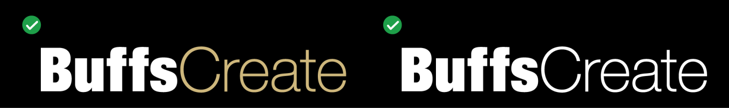 Buffs Create Type Treatment example 1 on black background