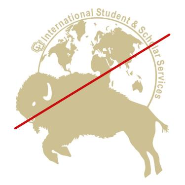 International Student Scholar Services logo bad example