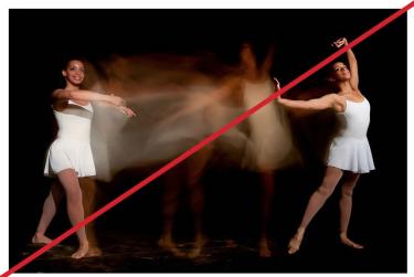 Ballet dancer with motion blur