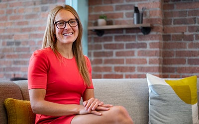 Colette Crouse in the Stok offices.