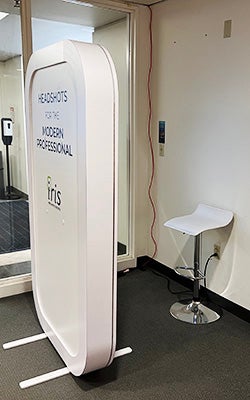 The Iris booth in the career office.