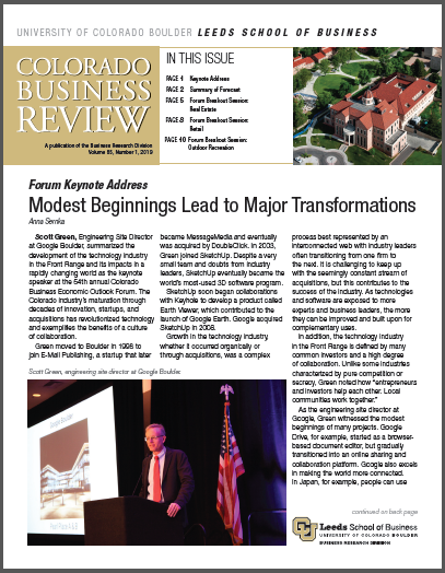 Colorado Business Review, Issue 1, 2019