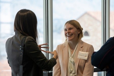 Image of Leeds student networking