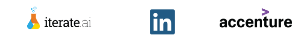 Accenture, Linkedin, ITerate Logos
