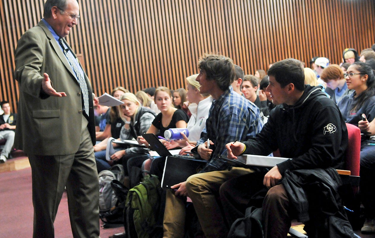 CESR Professor and students in a classroom