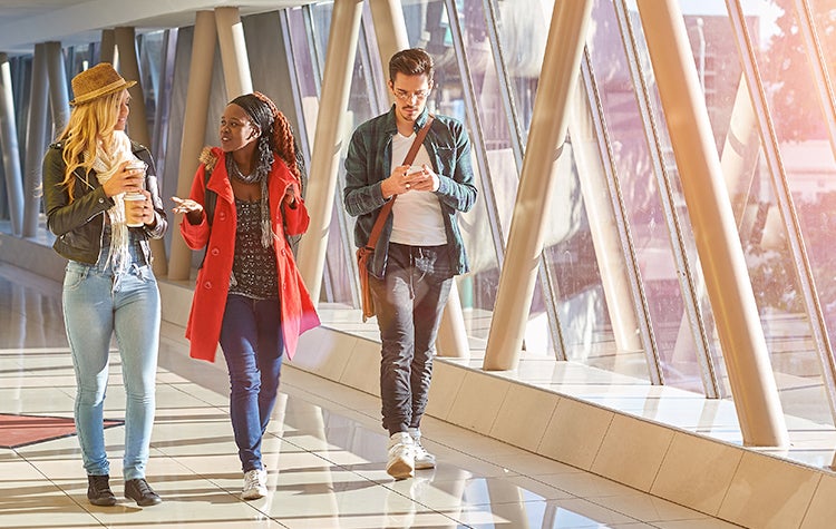 CESR undergraduate students walking