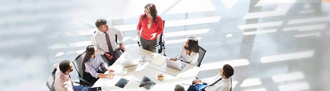 Woman leading a meeting