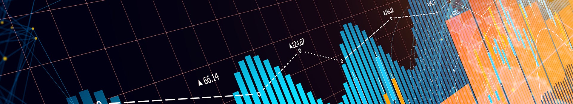 Graphic showing data indicating business trends.