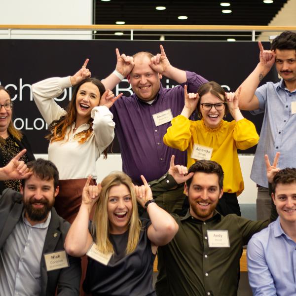 Students Posing with Buff Horns
