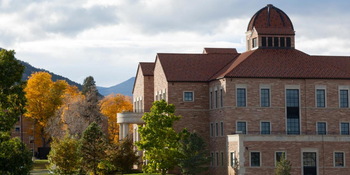 The Koelbel Building on a fall afternoon.