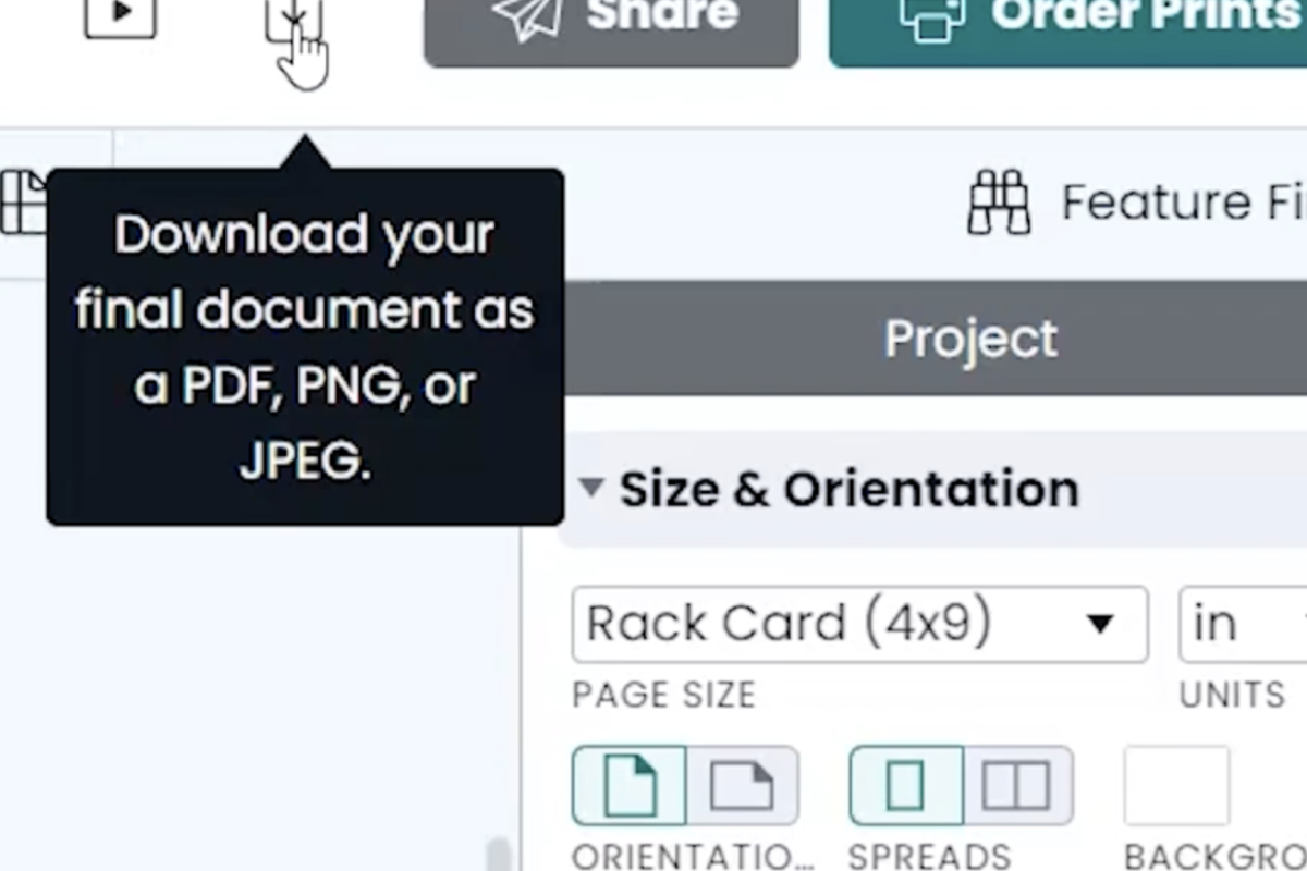 screenshot of export settings