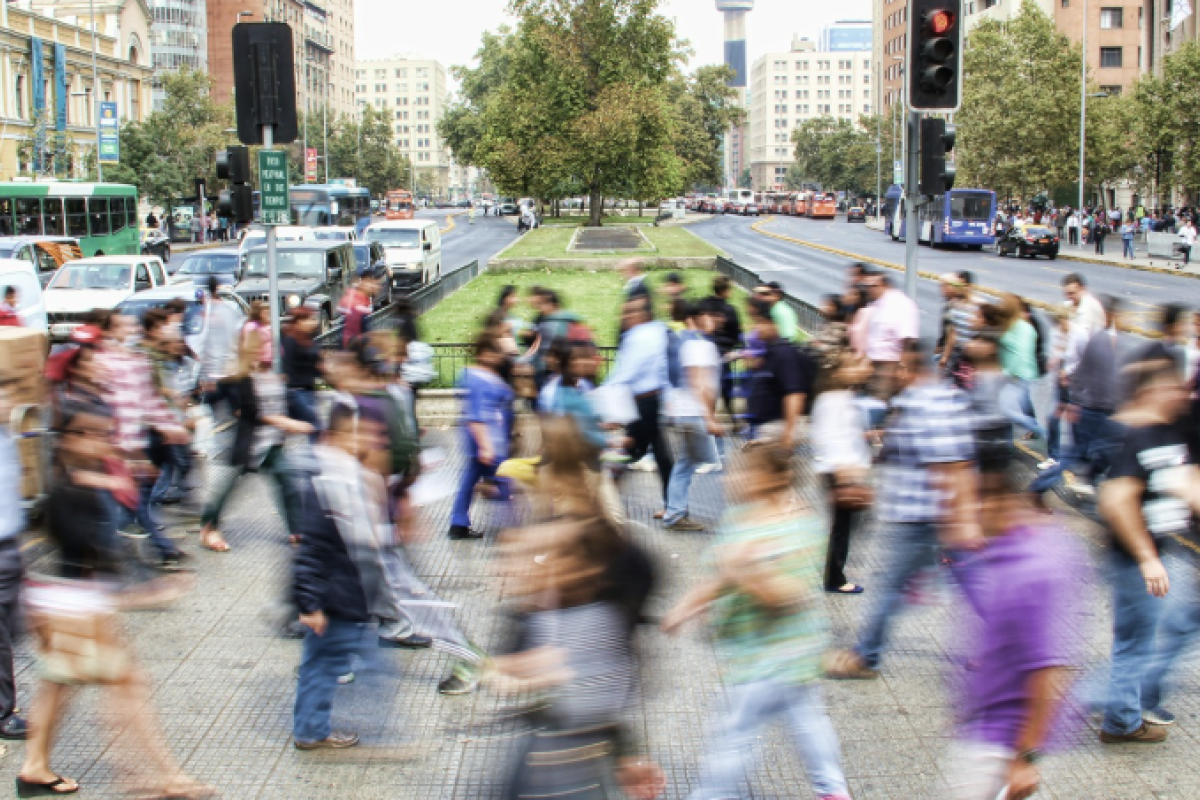 Image of People Crossing the Street