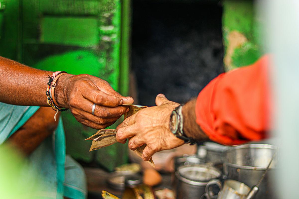 Image of money being exchanged