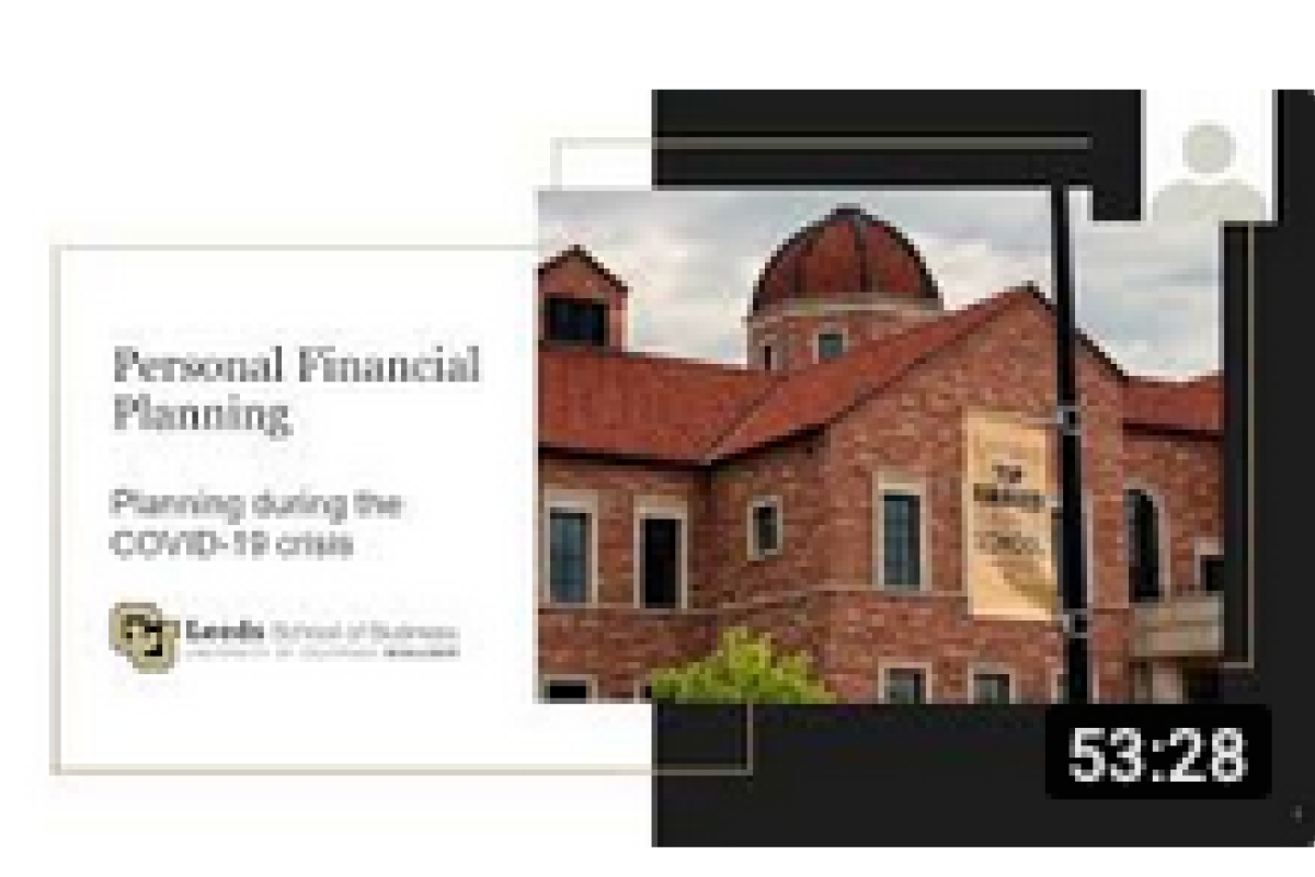 Personal Financial Planning During the COVID-19 Crisis Presentation