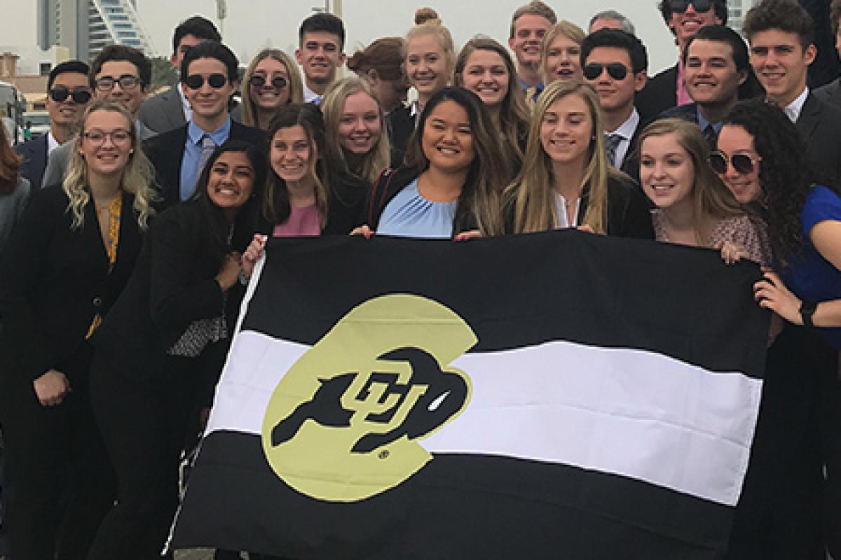 Leeds Honors program information and image of honors students