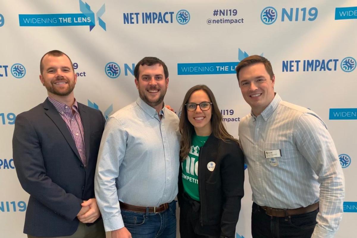 Students organizing the net impact case competition